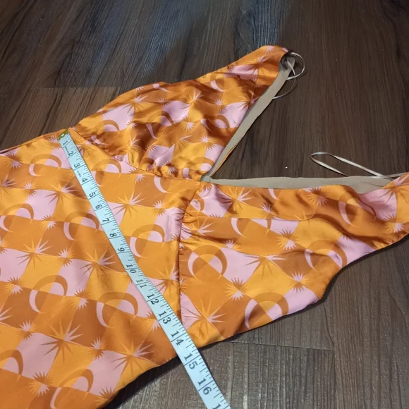 Dress forum celestial print v-neck satin midi dress hippie boho - Picture 10 of 11